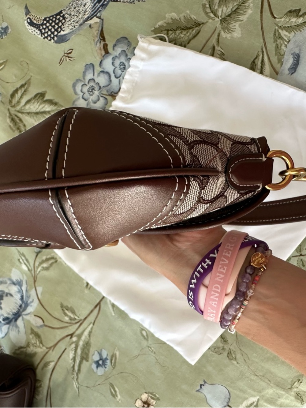 Coach SoHo Flap Bag Limited Re-edition Brown Signature-Print with Gold Buckle - Picture 15 of 16
